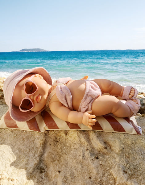 Minikane x Emile et Ida ~ 3 Piece Bathing Suit in Petal Terry