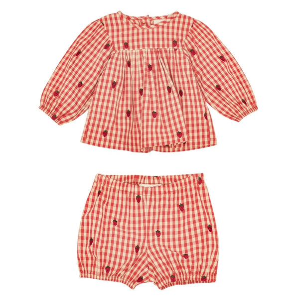 Floss Molly Baby Set ~ Berry Gingham
