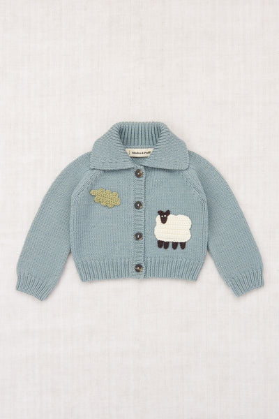 Misha & Puff Baby Meadow Motley Cardigan ~ Overcast