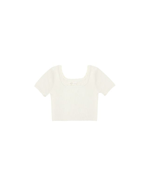 Rylee & Cru Scallop Tee ~ Natural
