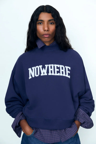 New Society Nowhere Woman Sweatshirt ~ Infinite Navy