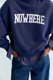 New Society Nowhere Woman Sweatshirt ~ Infinite Navy