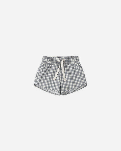 Quincy Mae Boys Swim Short ~ Ocean Gingham