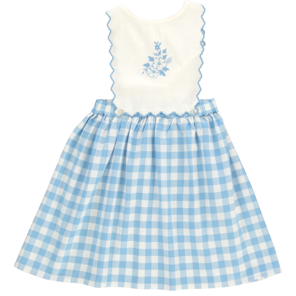 Bebe Organic Viola Apron Dress ~ Sailor Check