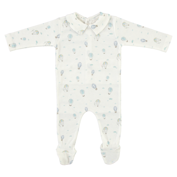 Bebe Organic Finn Collar Overall ~ Balloon Sky