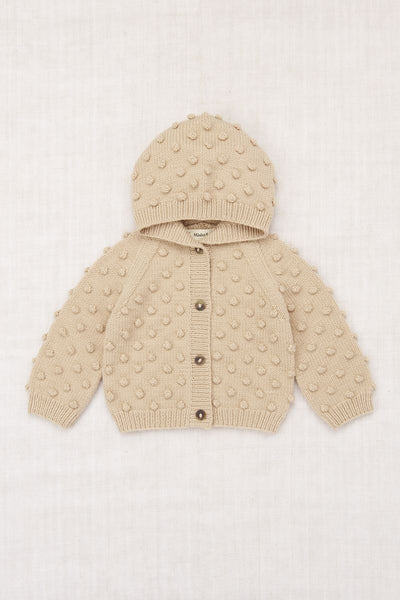 Misha & Puff Baby Hooded Popcorn Cardigan ~ Patina