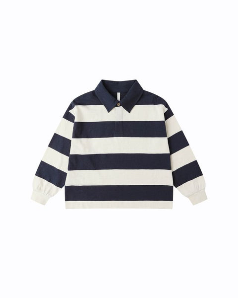 Rylee + Cru Rugby Polo ~ Navy Stripe