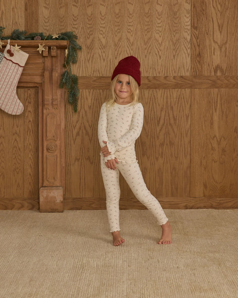 Rylee & Cru Ribbed Set ~ Natural Ditsy