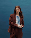 Emile et Ida Women Ecru Sailor T-shirt ~ Navy