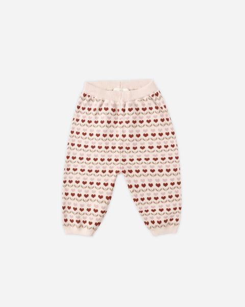 Rylee & Cru Knit Pant ~ Ruby Hearts