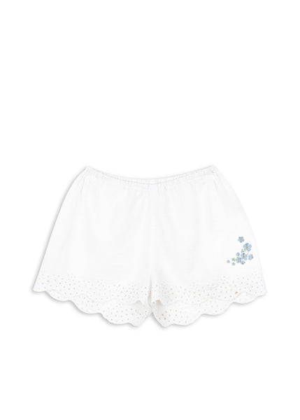 Konges Rosie H-W Fiori Shorts GOTS ~ Optic White