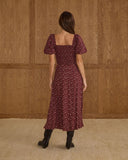 Rylee + Cru Womens Button Slit Skirt ~ Harvest Berry