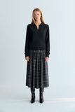 New Society Dione Woman Skirt ~ Galactic Grey Check