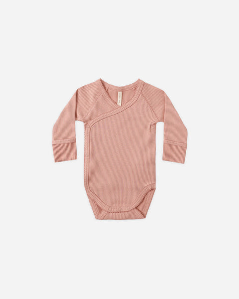 Quincy Mae Side Snap Bodysuit ~ Pink