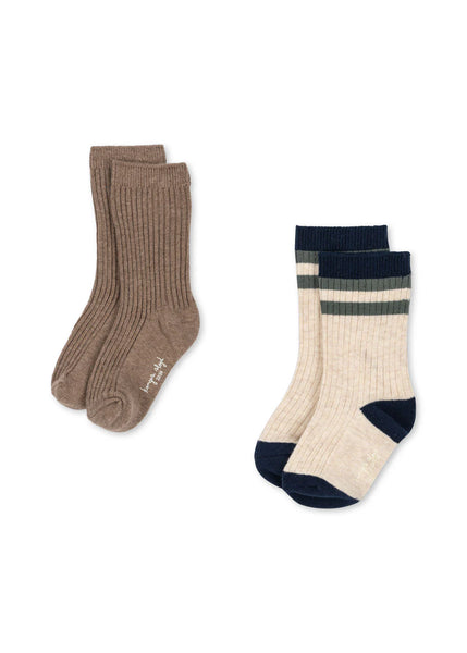 Konges 2 Pack Rib Socks ~ Navy Stripe