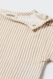 Cozmo Striped Gauze Baby Top ~ Coffee