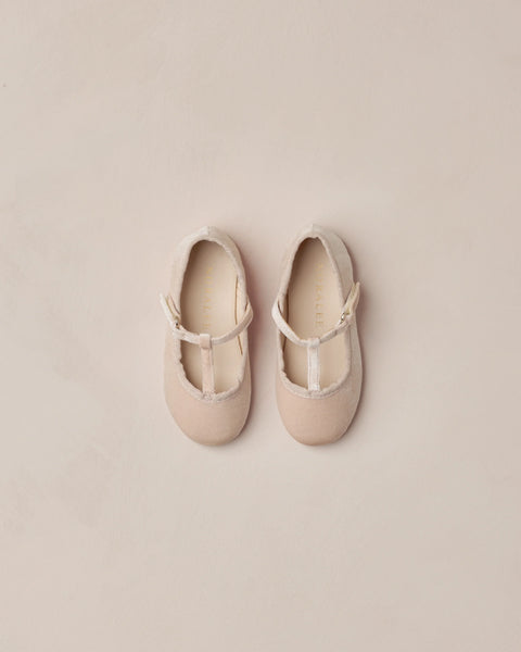 Noralee T- Strap Ballet Flats ~ Rose