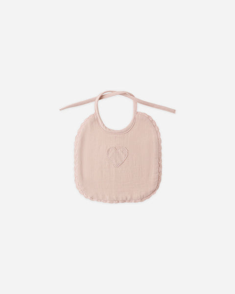 Quincy Mae Woven Tie Bib ~ Blush