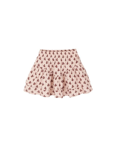 Rylee + Cru Tiered Mini Skirt ~ Blush Fleur