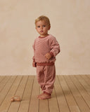 Quincy Mae Velour Relaxed Sweatpant ~ Candy Stripe
