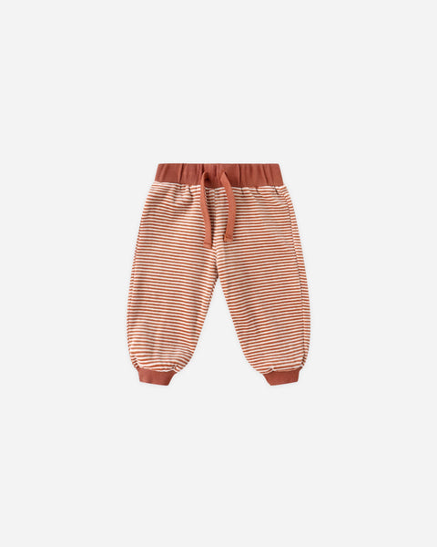 Quincy Mae Velour Relaxed Sweatpant ~ Candy Stripe