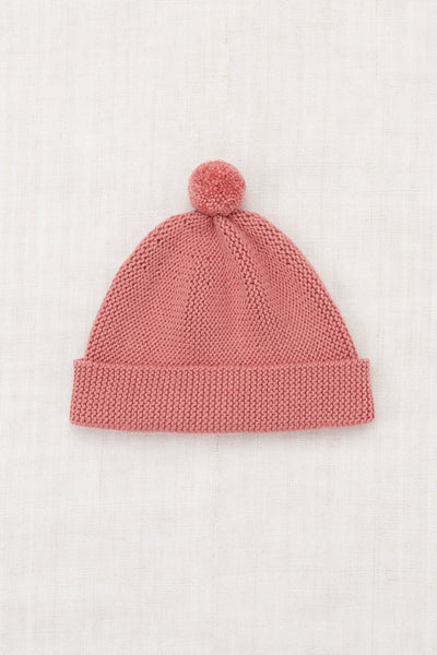 Misha & Puff Garter Hat ~ Rosewood