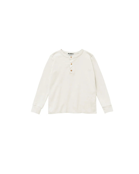 Go Gently Organic Long John Henley ~ Natural