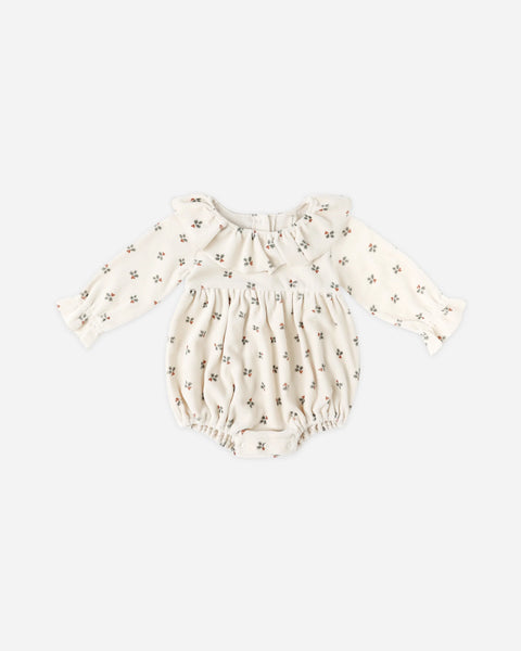 Quincy Mae Wendy Romper ~ Holly Berry