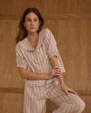 Rylee + Cru Ruffle Pajamas ~ Candy Cane Stripe