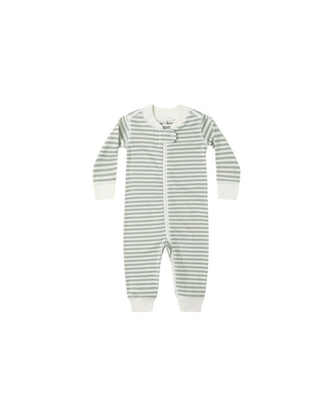 Quincy Mae Zip Long Sleeve Sleeper ~ Fern Stripe
