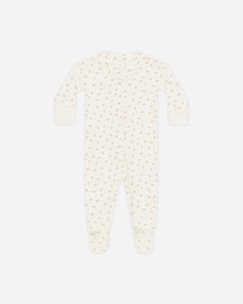 Quincy Mae Zip Long Sleeve Sleeper Footie ~ Fleur