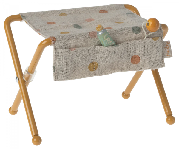 Maileg Nursery Table , Baby Mouse in Ocher