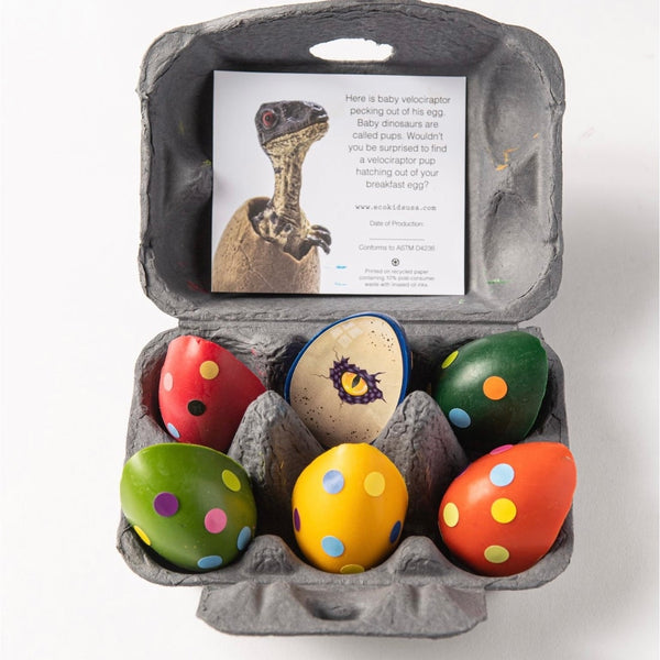 Eco Kids Dinosaur Egg Beeswax Crayons