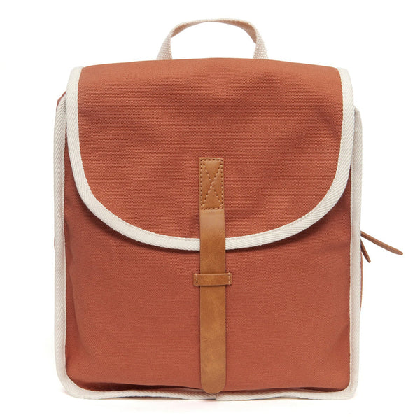 Petit Recycled Cotton Backpack ~ Baked Clay