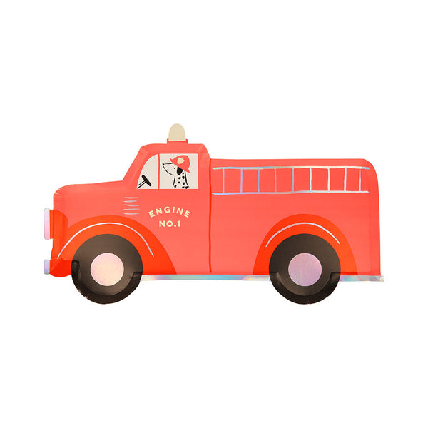 Meri Meri Fire Truck Plates