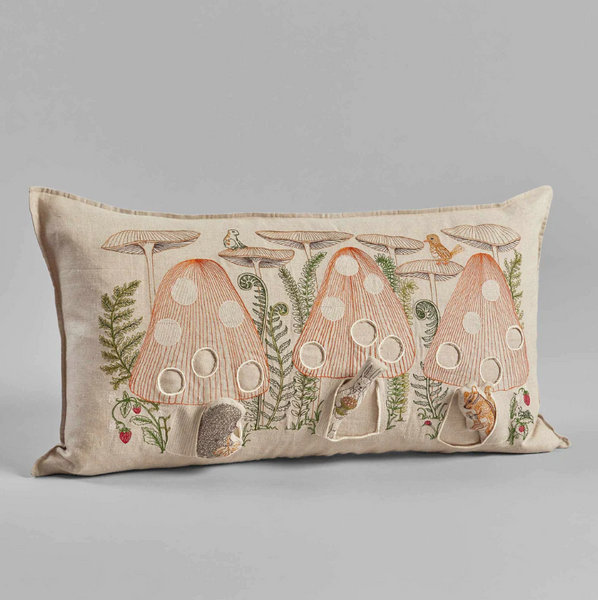 Coral & Tusk Mushroom Forest Pocket Pillow