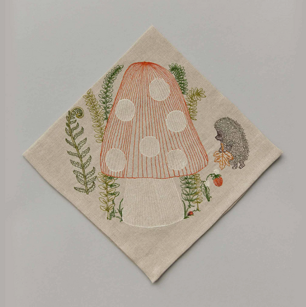 Coral & Tusk Mushroom Forest Dinner Napkin