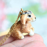 Camp Hollow Spring Bunny Necklace