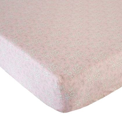Coco & Wolf Liberty Double Fitted Sheet ~ Capel Pink