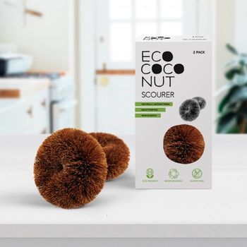 Eco Living Coconut Scourers ~ 2 Pack