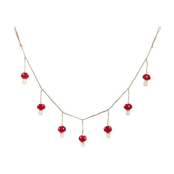 Felt So Good Toadstool Garland Home Decoration