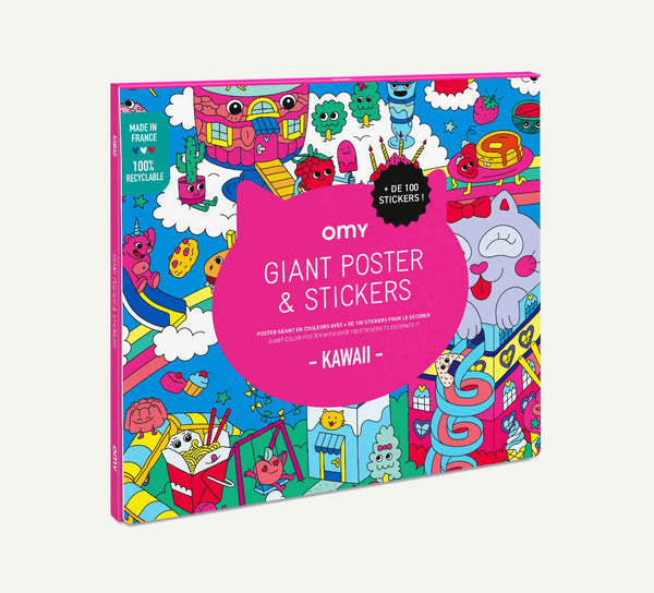omy Kawaii Giant Poster & Stickers