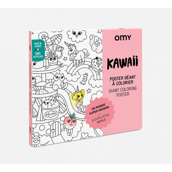omy maison Kawaii Coloring Poster