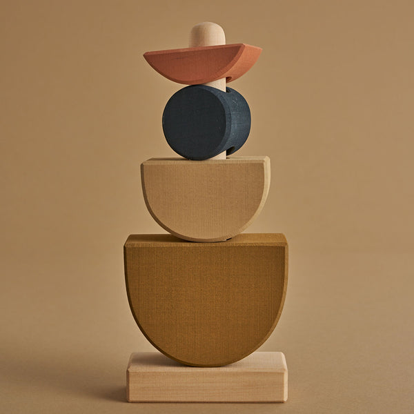 Raduga Grez Wooden Shapes Stacking Tower