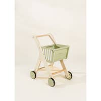 Coco Village Wooden Shopping Cart ~ Seafoam