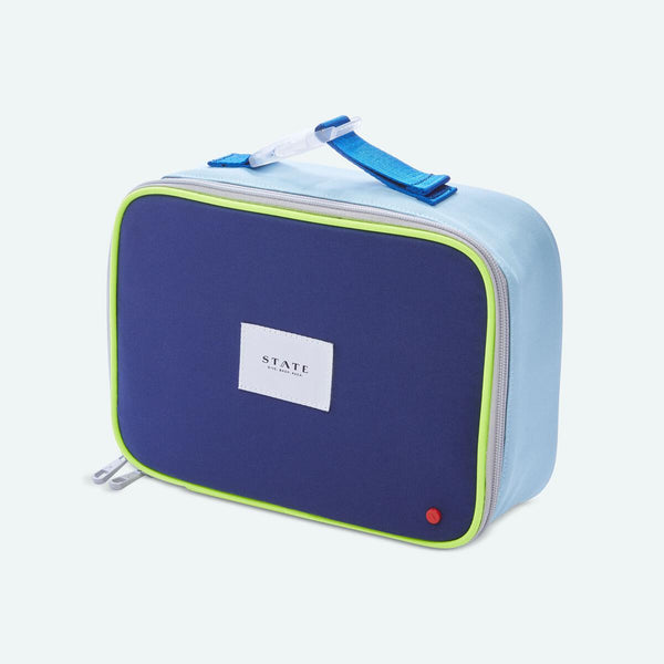 State Bags Rodgers Lunch Box ~ Navy/Neon