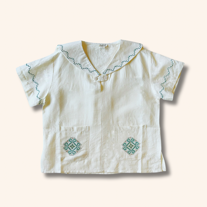 Lali Sailor Shirt in Antique White