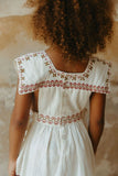 Lali Polly Pinafore Dress in Antique White