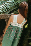 Lali Sienna Dress in Linen Peridot Green