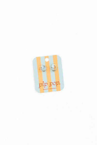 Pip Pop Post - Endless Hoop Thin Silver: Pair / 8 mm